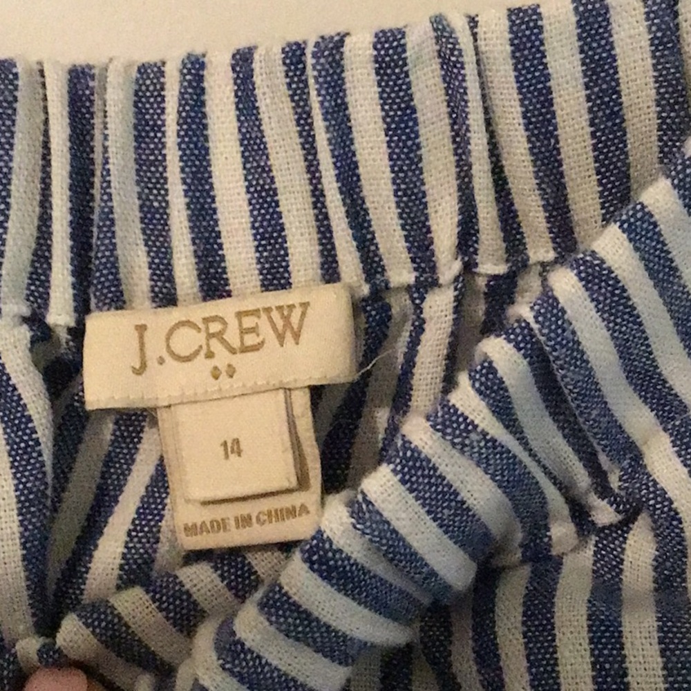 J. Crew Navy and White Striped A-Line Skirt. Casual and cute. - Picture 4 of 8